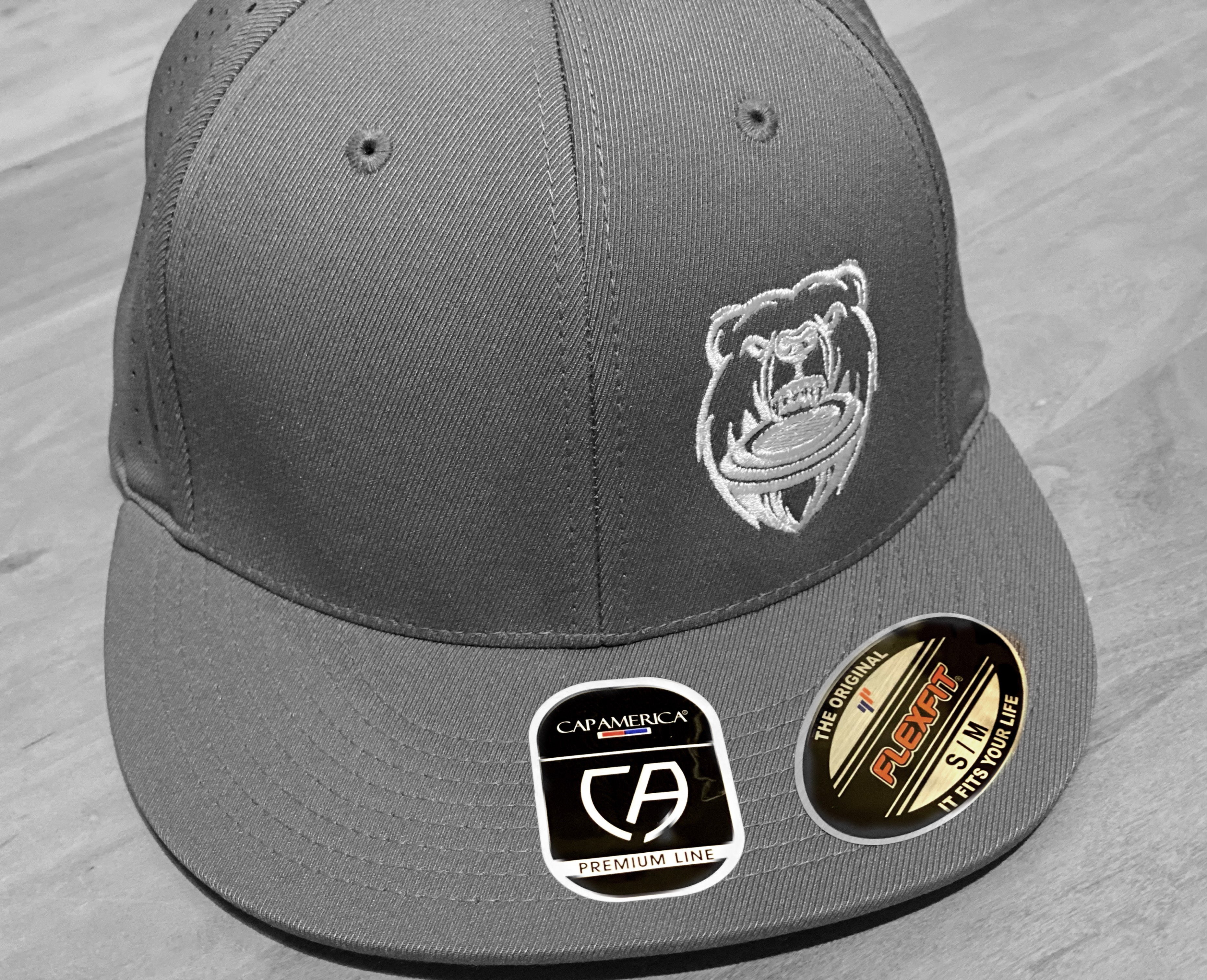 Logo Barepelt Perforated Bear Charcoal Cap America Cap – Performance Flexfit®