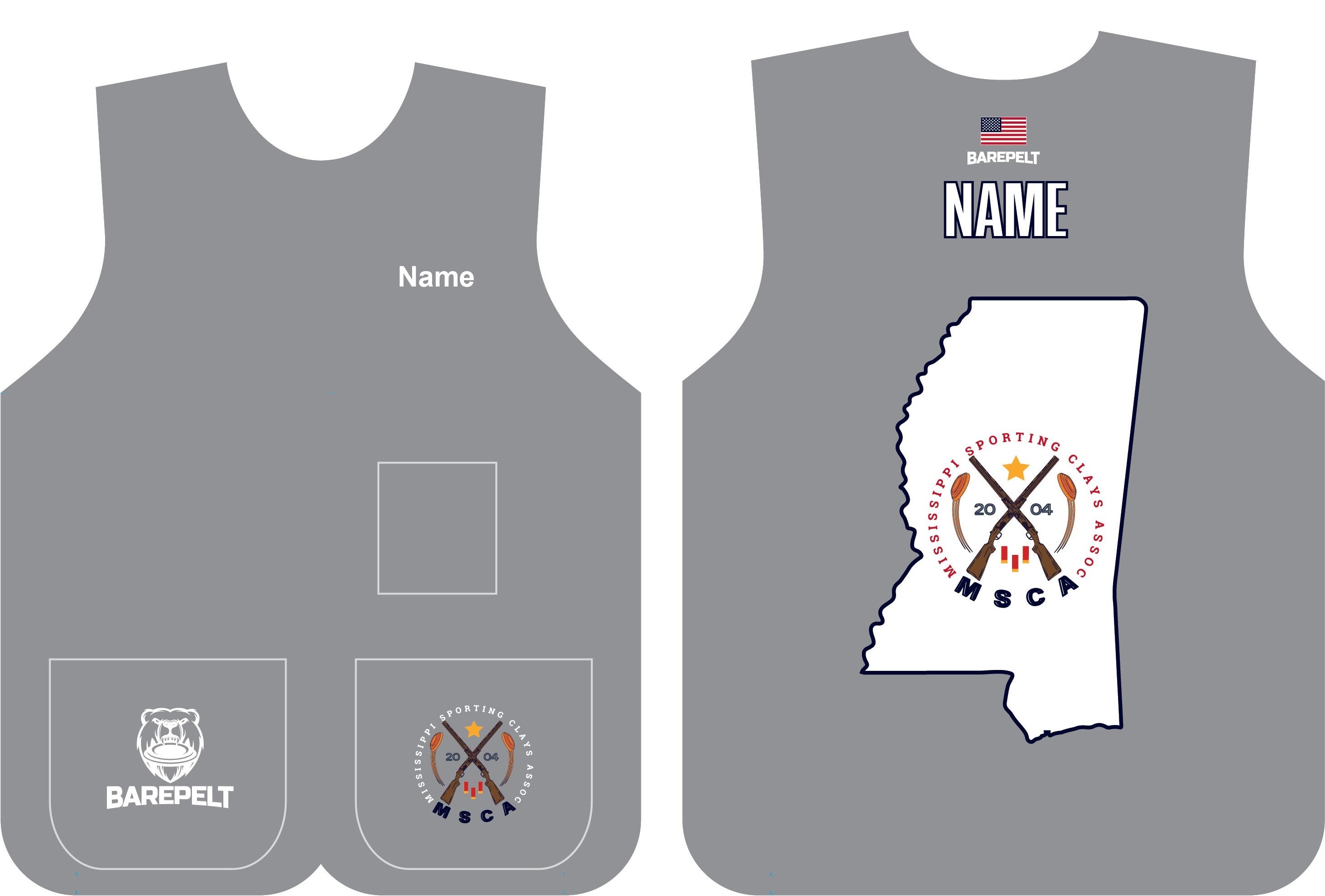 Mississippi Sporting Clays Association Gray Barepelt