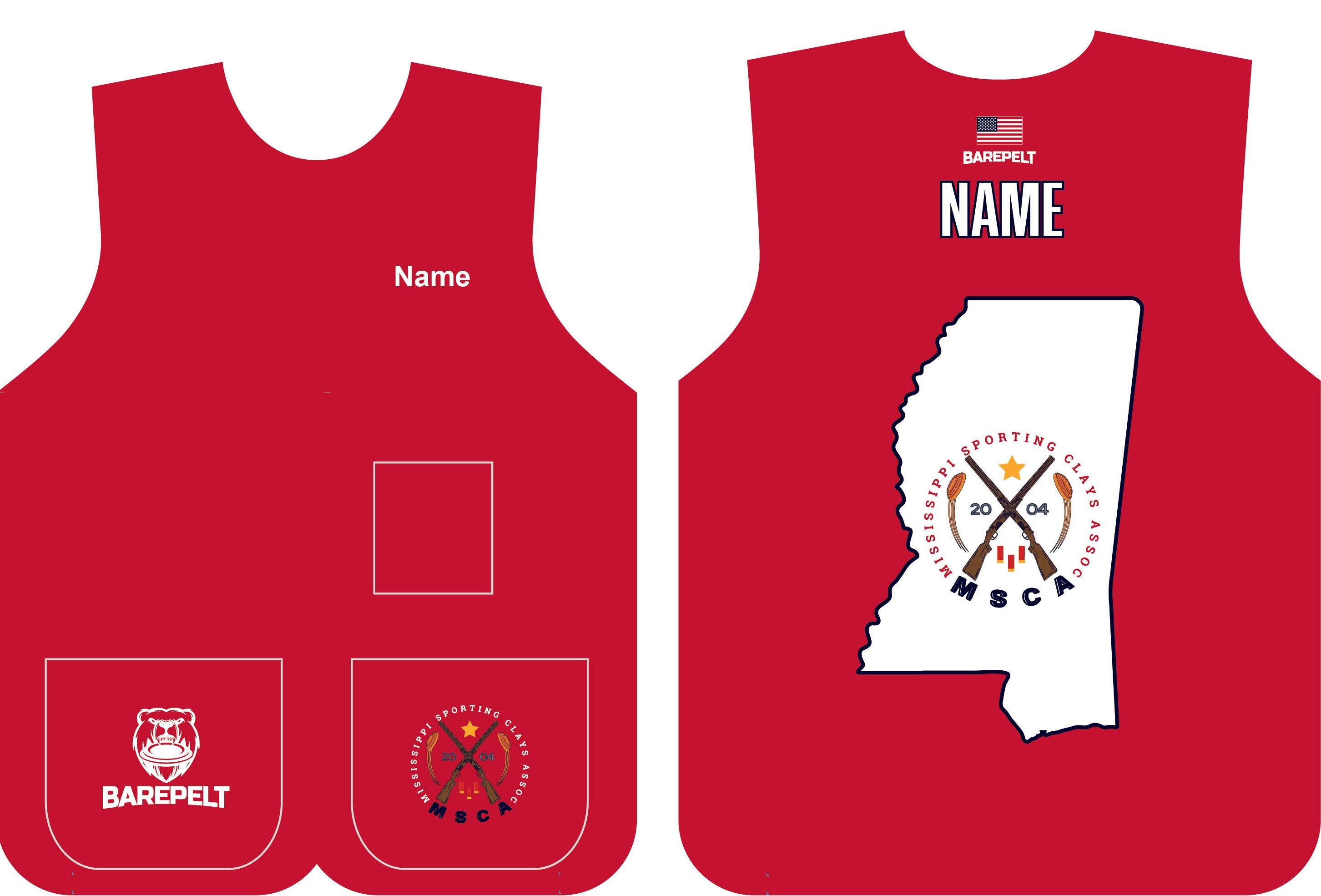 Mississippi Sporting Clays Association Red Barepelt