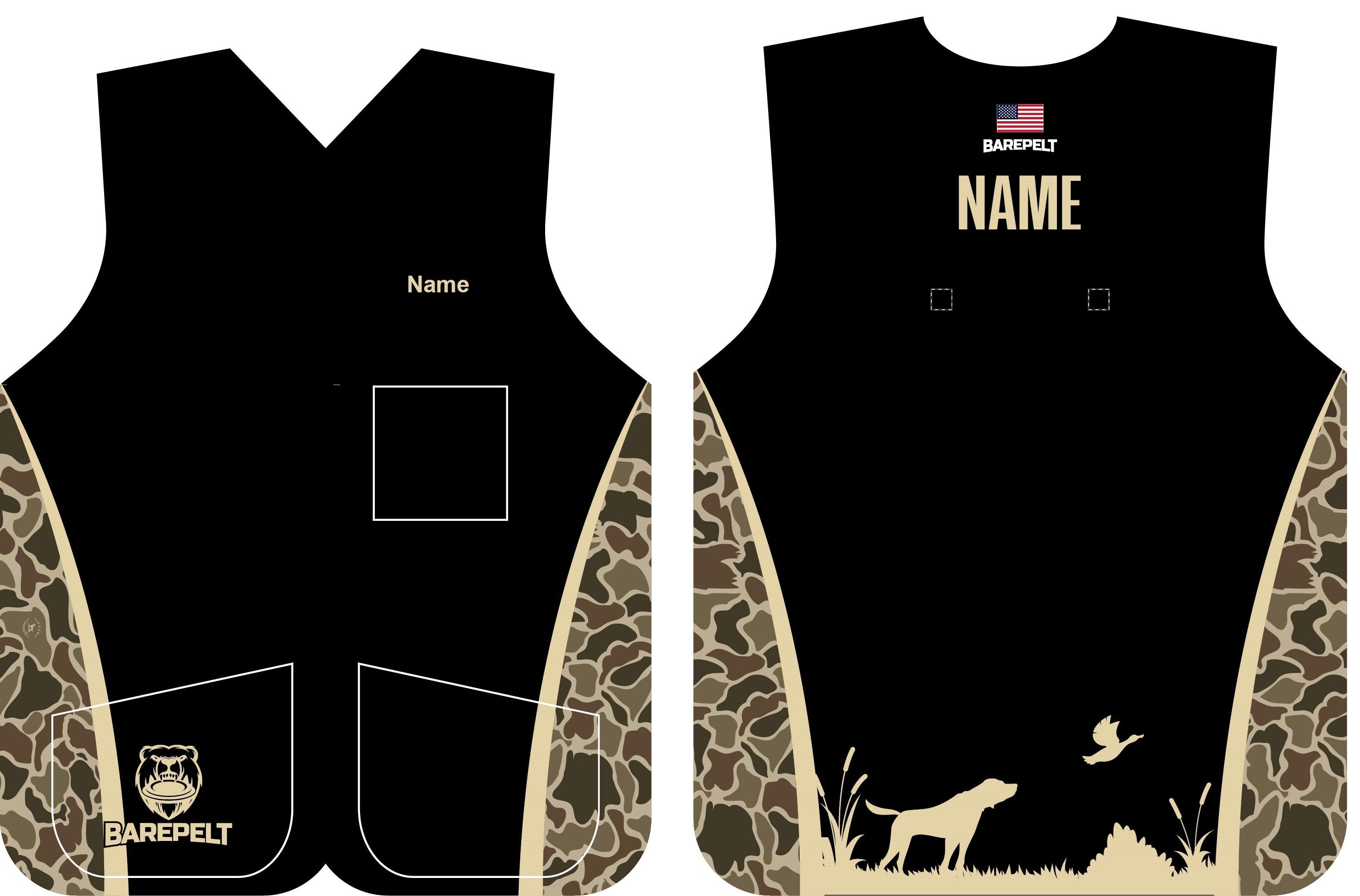 Over Under Camo Hunt Scene Vest – Barepelt