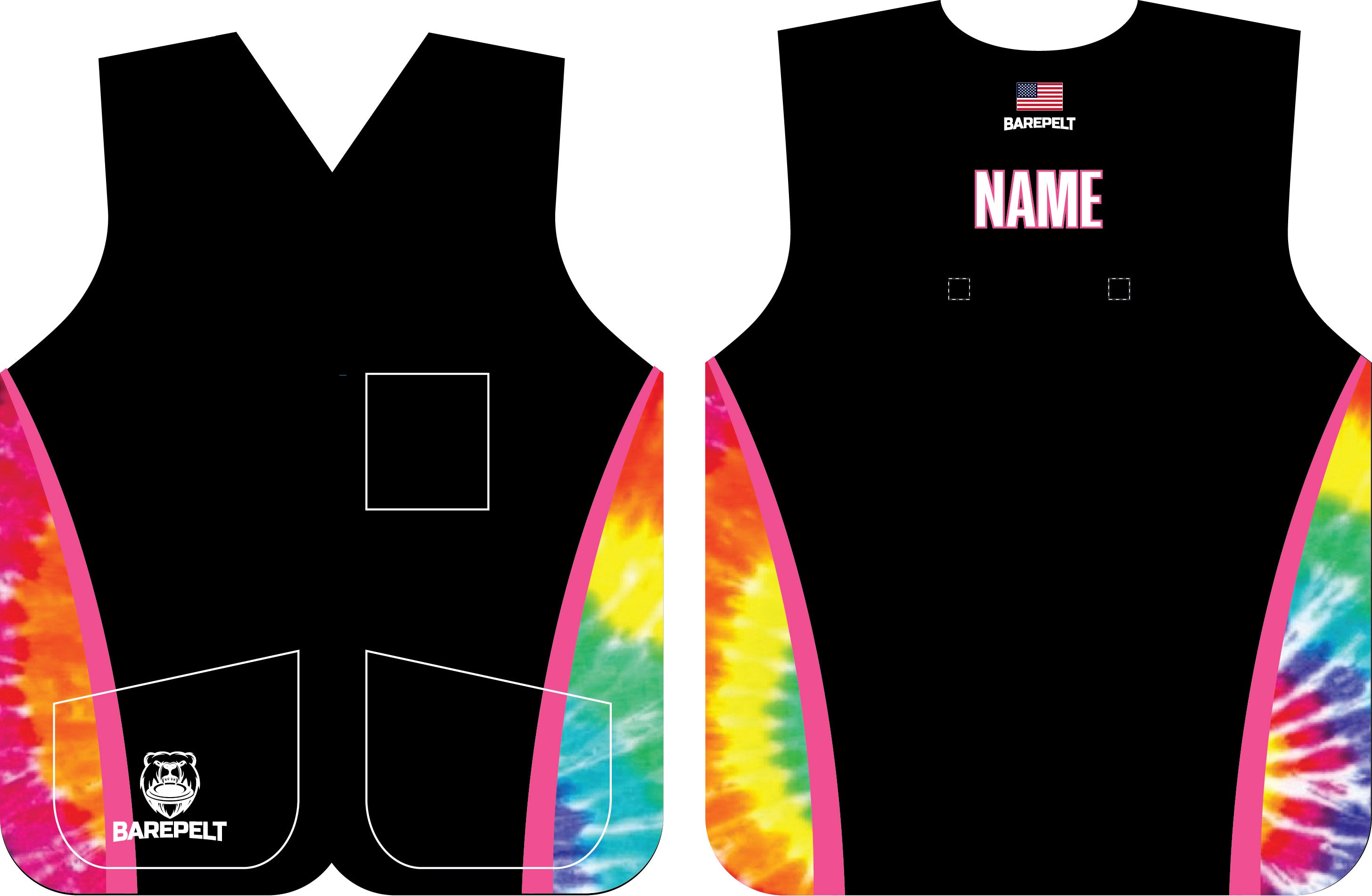 The Rad Chad, Chad Roberts Tie Dye Freestyle black Pro Model Vest ...